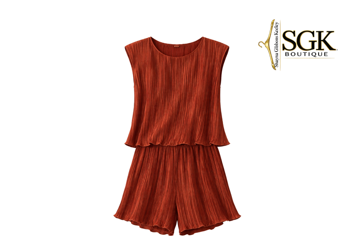 Final Sale|Pleated Romper