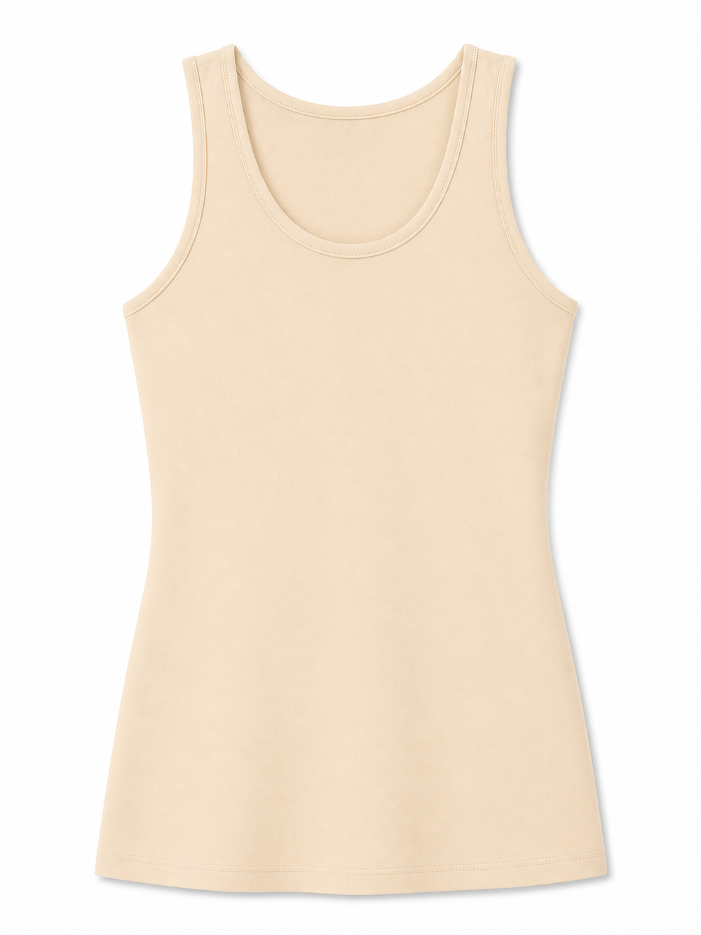 Beige tank top on a white background
