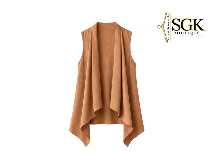 FINAL SALE | Suede Shawl Vest
