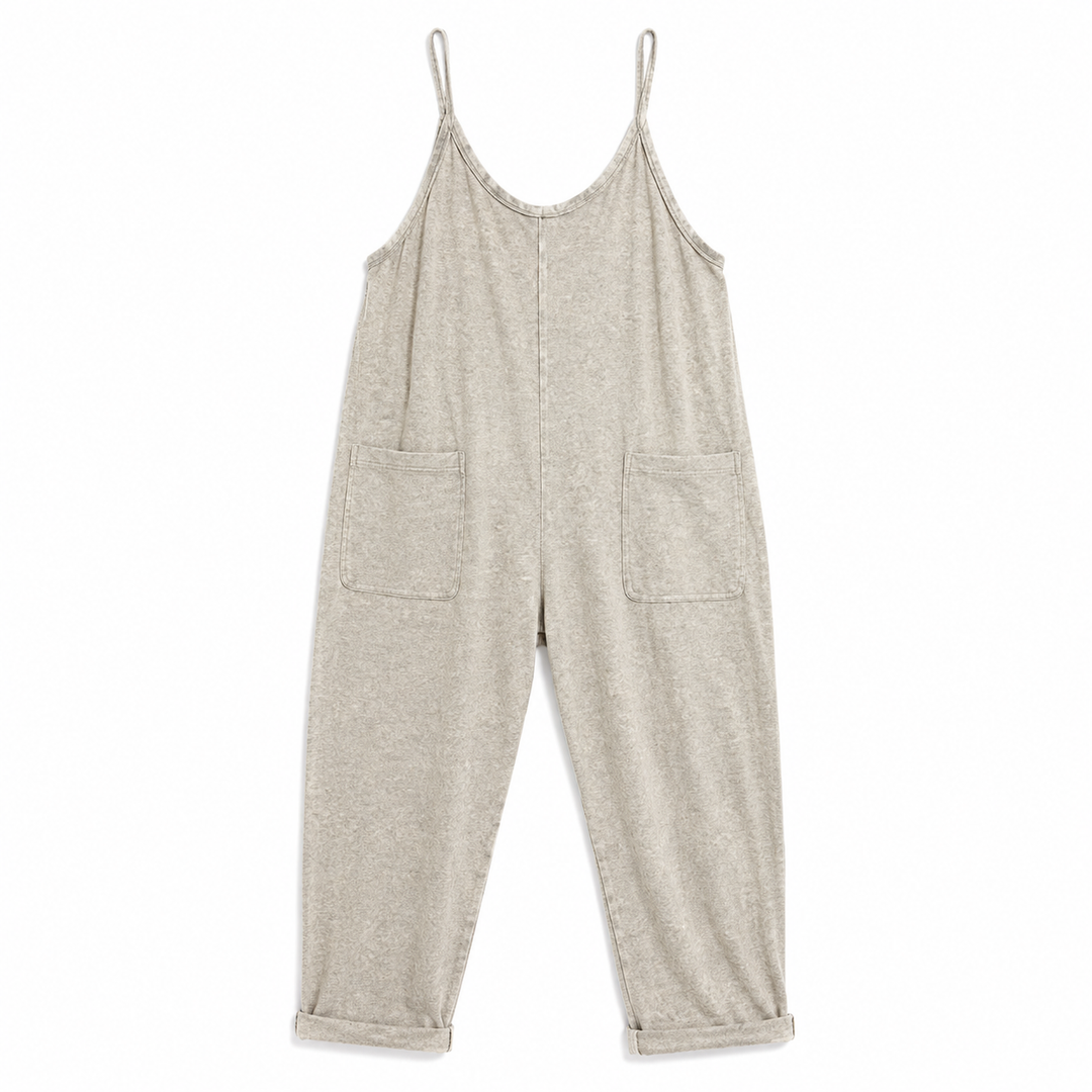 Sleet gray overalls on a white background