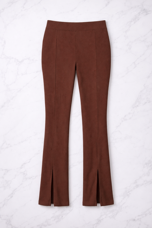 FINAL SALE: Ribbed Split-Flare Leggings