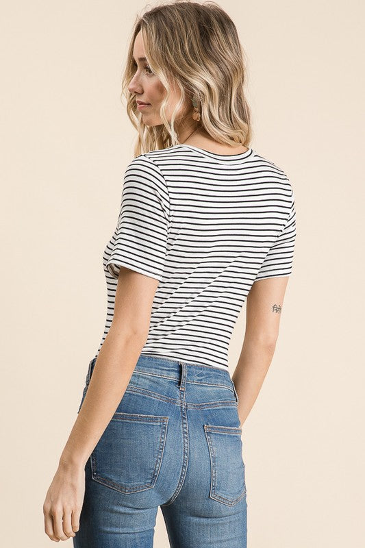 Striped Bodysuit | Jersey Knit