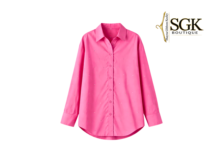 Final Sale | Rhinestone Poplin