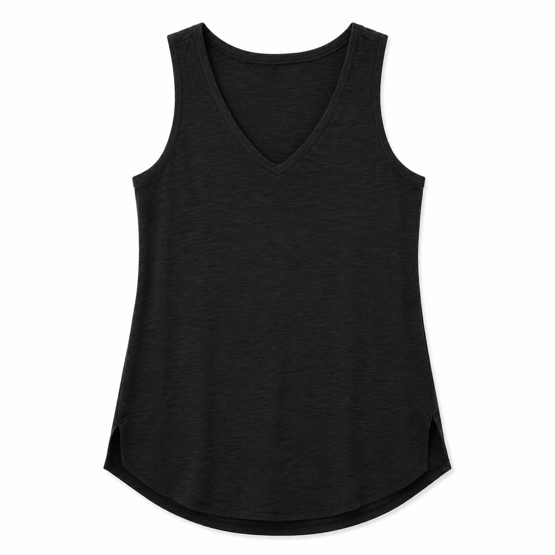 Black tank top on a white background