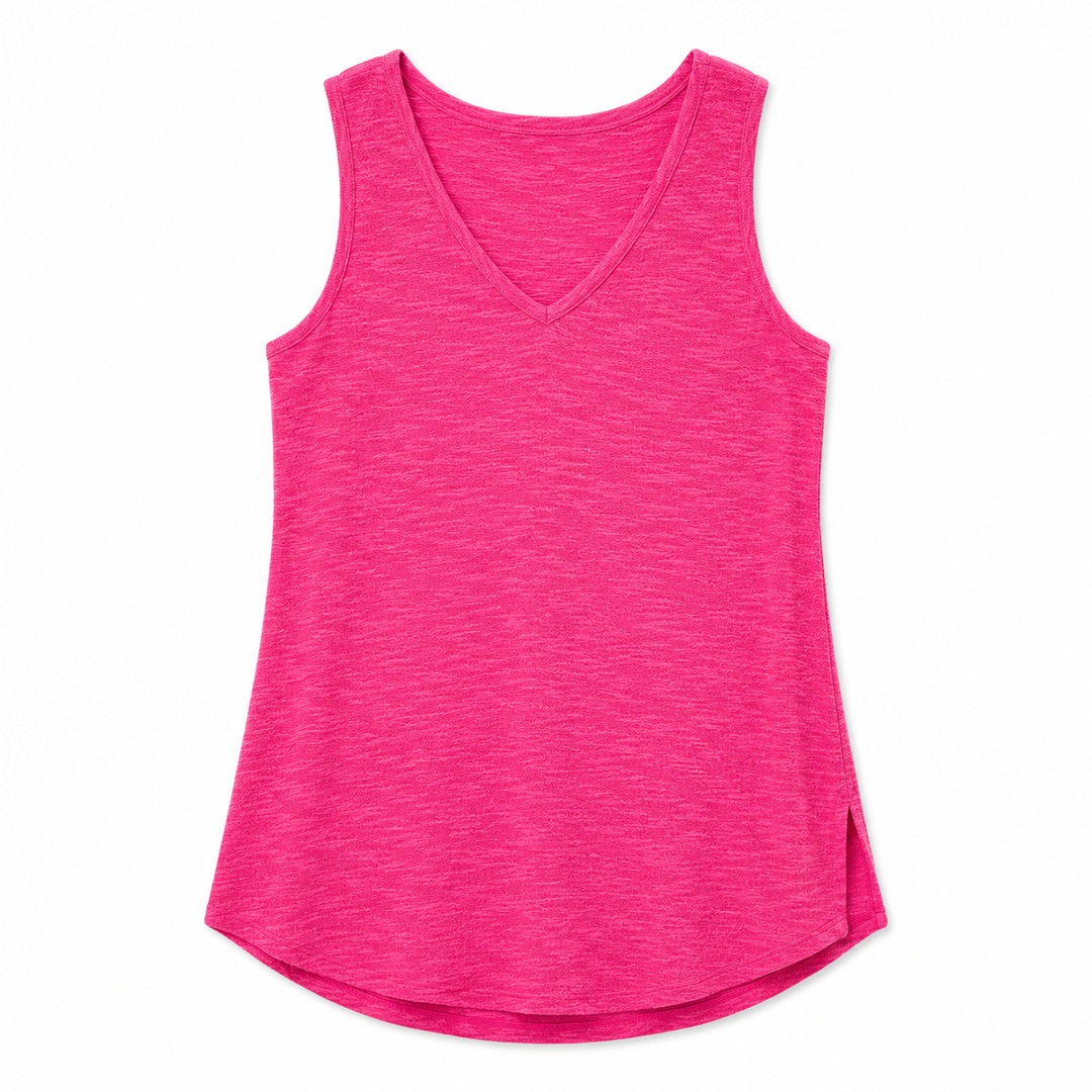 Pink tank top on a white background