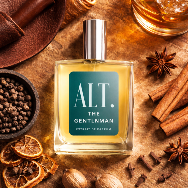 Perfume bottle labeled &