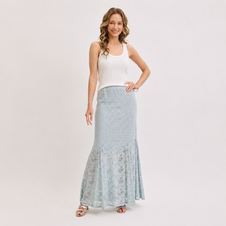 Lace Tiered | Maxi Skirt